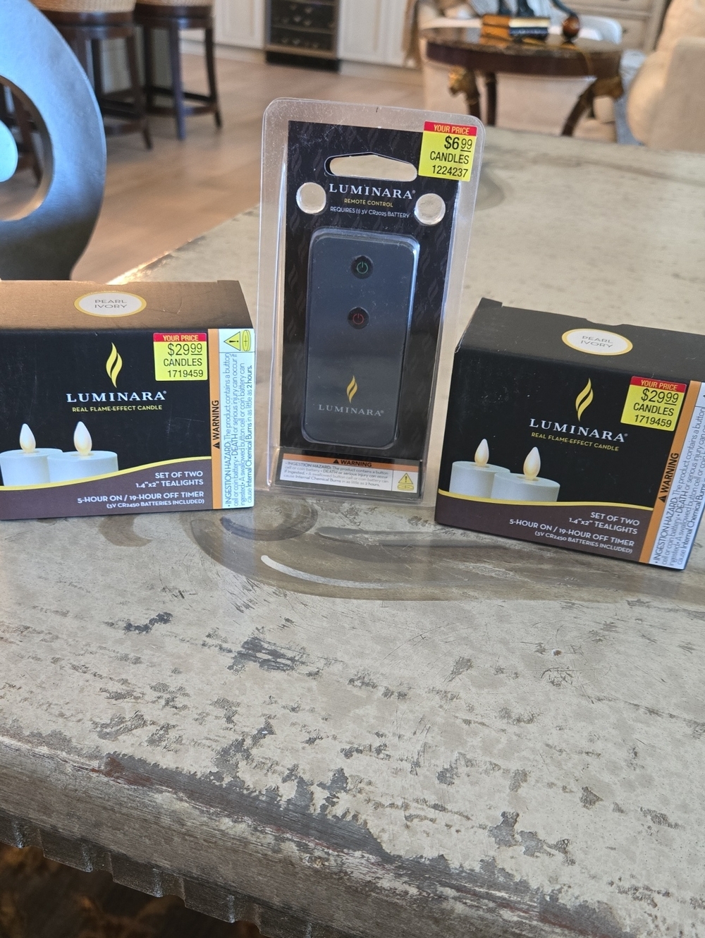 Luminara Ivory Flameless Candle Sets (2), Plus Remote, NWT